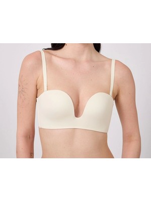 İlkyaz Fashion Ieg™ Freshness MSF05 Destekli V Dekolte Lazer Kesim Sütyen