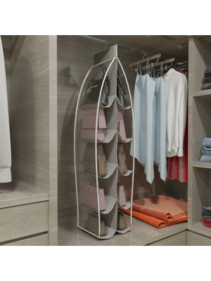 Kaia Life 10 Gözlü Çanta Askılığı Dolap Içi Düzenleyici Organizer Askılı Çantalık