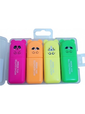 Dogadastore Neon Renk Ayıcık Fosforlu Kalem