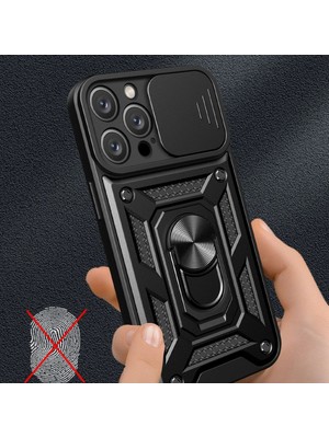 Sh Ticaret Newface Iphone 16 Kılıf Pars Lens Yüzüklü Silikon - Gümüş