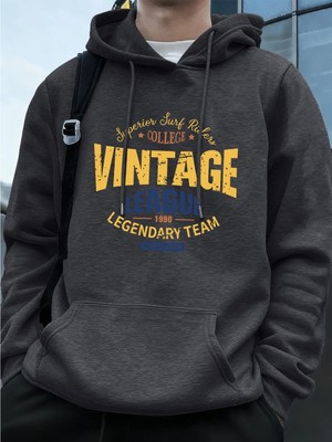 Vintage Legue Efsanevi Takım Baskılar Erkekler Kapüşonlular Sonbahar Polar Sıcak Kazak Rahat