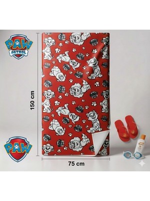 Taç Zorluteks Lisanslı Paw Patrol Desenli Plaj Havlusu 75X150 cm