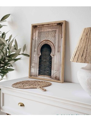 Pam Studio Islami Mimari Temalı Tekli Duvar Tablosu Kemerli Kapı Tasarım