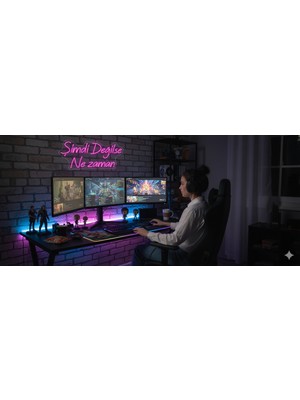 Neonled "şimdi Değilse Ne Zaman" Neon LED Söz & Yazı Dekoratif Aydınlatma (70X29 Cm)