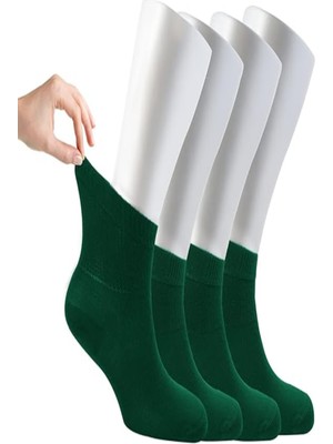 Ozzy Socks Kadın 4 Çift Bambu Lastiksiz Sıkmayan Diabetik Bilek Çorap