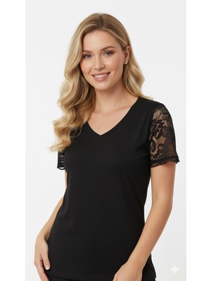 İlkyaz Fashion Ieg™ Şahinler Likralı Yarım Kollu Atlet B257