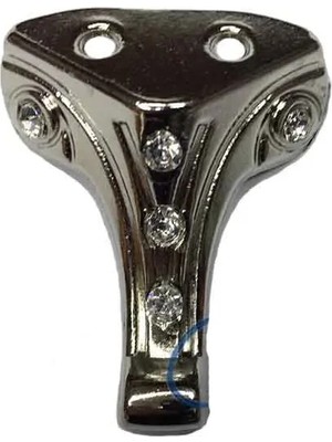 Magicool Moda Taşlı Ahşap Sandık Ayağı, Kutu Ayak 3,5 cm - Nikel, 50 Adet