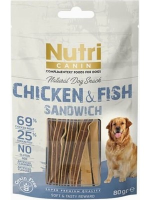 Hype Store Nutri Canin Tavuklu ve Balıklı Tahılsız Köpek Ödül Maması 80GR