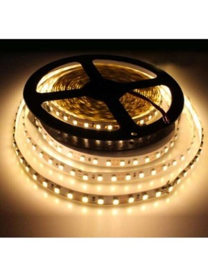 Cata 10 Çipli 5 Metre Gün Işığı Renk Iç Mekan Şerit LED (CT-4481)(PİLLİ DEĞİL)(12V Trafo ile Çalışır)