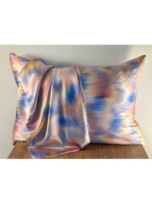 ICON SILK 'Sleep & Glow' %100 Saf Ipek Fermuarlı Yastık Kılıfı (Gün Doğumu)