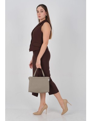 Silver & Polo SP1237 Kadın El Çantası  Bej