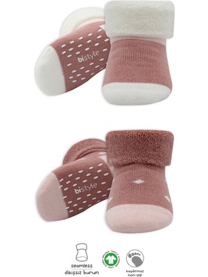 Budi Bi̇style 2'li Havlu Soket Kaymaz Point Gi̇rl 10505 Pudra Pembe