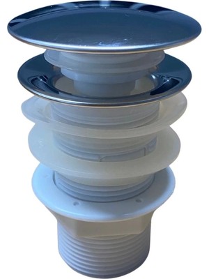 Kaia Life Pop Up Krom Kaplama Bas Aç Lavabo Sifonu Gideri Ekstra Contalı