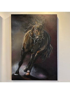 Atölye Sonart Koşan At -Yağlı Boya Tablo