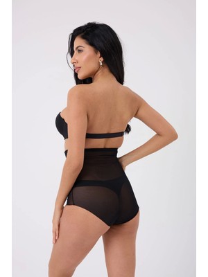 İlkyaz Fashion Ieg™ Freshness 0006 Lazer Kesim Tül Yüksek Bel Slip Korse