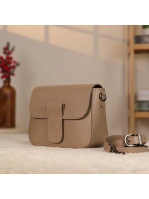 Vizon Renk ve Spor Model Deri Çanta - Hakiki Deri , Omuz Askılı - 40260