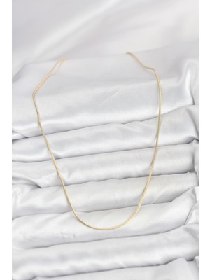 Bsre 14K Gold Renk Yılan Zincir Kadın Kolye (Cm)