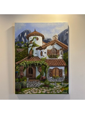 Atölye Sonart Hayal Şatosu -Yağlı Boya Tablo