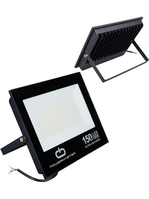 Powermaster PM-22586 150 Watt - 220 Volt 6500K IP66 150* Işık Açısı Siyah Slim Kasa Beyaz LED Projektör