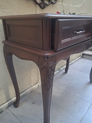 Bengi Ankara Mobilya Dresuar 90585 Elzem Çift Çekm Rustik Aslan Ayak Kayın Kaplama Oymalı Aynalı Natüre Ceviz