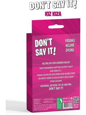 Zigzag Don't Say It! - Kız Kıza Eğlenceli Yasaklı Kelime Oyunu 12+ Yaş Sınırsız Oyuncu