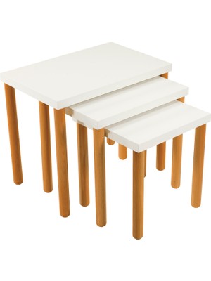 Furax Zigon Sehpa Bohem Krem Meşe