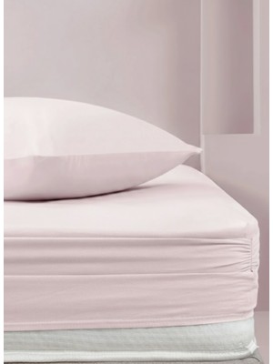 Bedline Aura Fitted Penye Çarşaf 100*200+30 cm Pudra