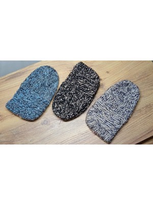 Neolife Büyükanneye Hediye Nostaljik Çok Renkli El Örgüsü Yün Patik - 3 Lü