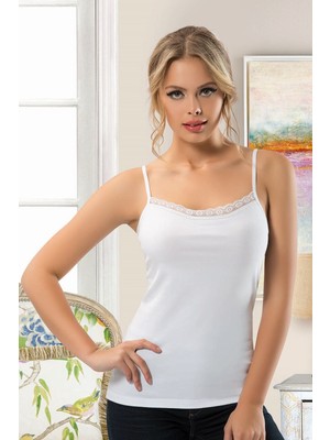 İlkyaz Fashion Ieg™ Dantelli Biyeli Ip Askılı Atlet 2810