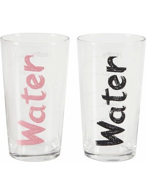 Hype Store Concept Water Bardak 570 ml 2'li Set Siyah & Pembe