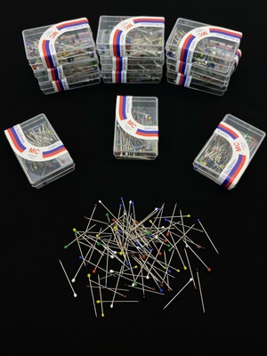 Boncukcu Abla 200 Adet Karışık Renk Toplu Iğne, Türban Eşarp Başörtüsü Düğün Söz Nişan Kına Sünnet Takı Iğnelik