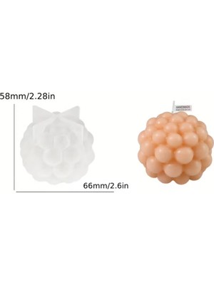 Craftto Yuvarlak Bubble Silikon Mum Kalıbı