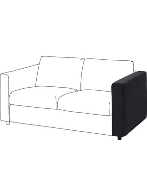 Hobiurun Kanepe Kolçağı, Saxemara Mavi-Siyah, Dar