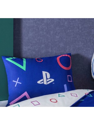 Taç Zorluteks Lisanslı Playstation Desenli % 100 Pamuk Kumaş 1 Adet Yastık Kılıfı 50X70 cm