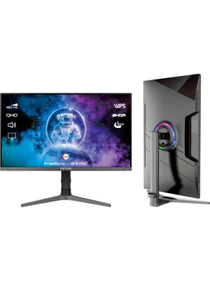 Kaia Life Onvo OV32MNT301GQ, 31,5" 1ms, 180Hz, 2k Quad Hd, 2xhdmı, Dp, 2X2W Hoparlör, Pivot, IPS Panel, Nvdı G-Sync ve Amd Freesync, Gamıng Monitör