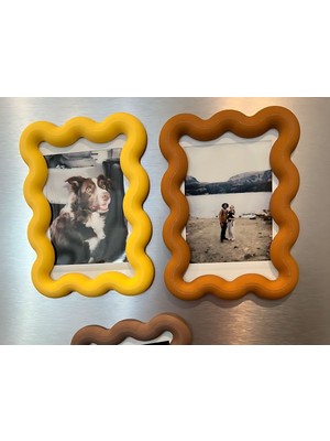 MisterionStudio Buzdolabı Magnet Çerçeve Figürlü Yüksek Kaliteli Baskı 3 Adet Farklı Renkler