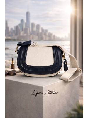 Egem Atelier 3 Bölmeli Çapraz Kol ve Omuz  Çantası