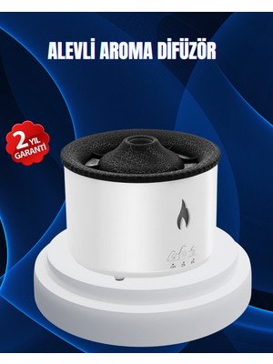 Epilons 3D Alev Işıklı Aromaterapi Makinesi – 360 ml Su Kapasiteli Sessiz Difüzör