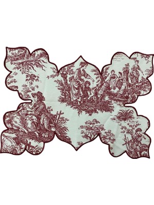 Demeter Concept Rouge Toile De Jouy Amerikan Servis Takım