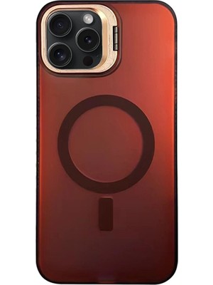 Genel Tedarik iPhone 15 Pro Primera Magsafe Standlı Kapak - BORDO-(5796) - EMTHBA5143-2787