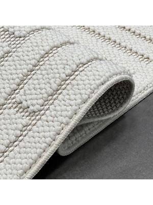 Woolen Halı Woolen Disney Anti Alerjik Bukle Halı 8003 Beyaz