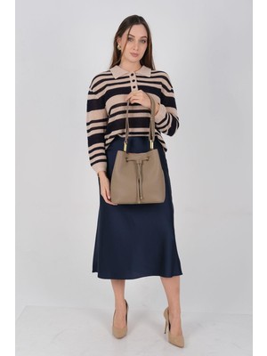 Silver & Polo SP1241 Kadın Omuz Çantası  Vizon