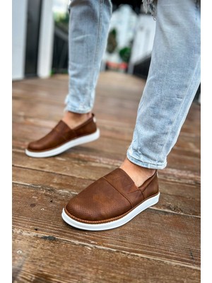 Zapatos CH091 Brecon Erkek Günlük Bağcıksız Cilt Klasik Ayakkabı Cbt - Taba