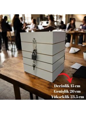 Ahşap Bahşiş Kutusu, Kilitli Tipbox, Sandık Tipi Dilek, Öneri Veya Şikayet Kutusu, Kumbara