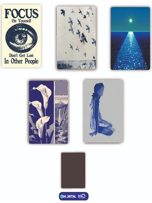 On Dijital Baskı Merkezi Mavi Detay 5 Adet Buzdolabı Magnet Seti