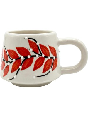 Hype Store El Yapımı Seramik Mug Kupa, 200 Ml, Özel Kabartmalı, El Işçiliği, Iznik Sanatının Muhteşem Örneği, Ö