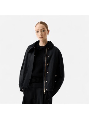 Hunter Originals Leith Geniş Kalıp Kadın Siyah Mont  Harw0065251-Hb