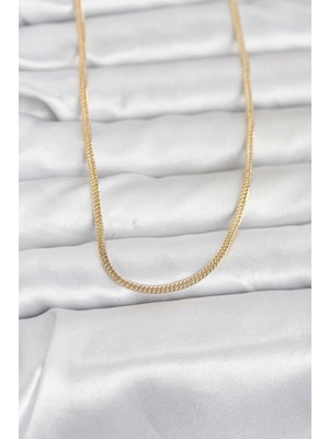 LTG Nova cm 14K Gold Renk Dolgun Zincir Model 60 cm Kadın Kolye