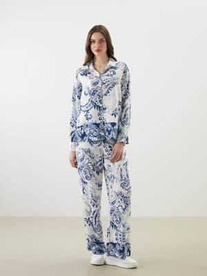 Lc Waikiki Yeni Sezon Beli Lastikli Desenli Kadın Pantolon