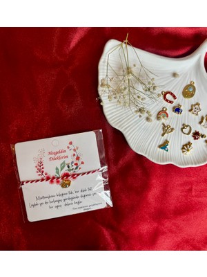 The Canelif Accessories Kartlı  Marteniçka Bileklik - Ayarlanabilir, Şans Getiren Özel Tasarım (Hediye Paketli Gönderim Sağlanmaktadır.)